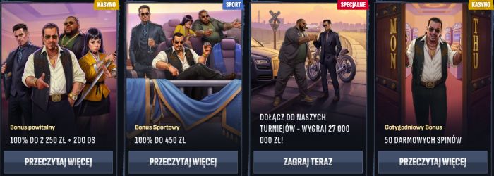 Mafia Casino zakłady bukmacherskie bonus